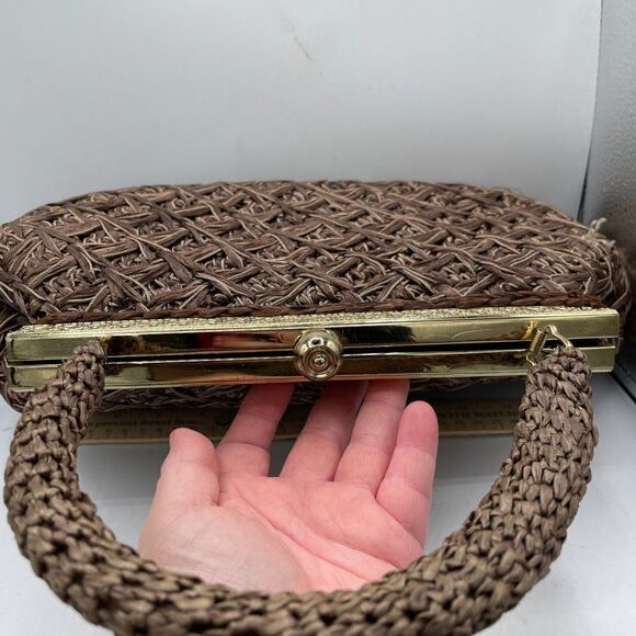 RARE Vintage Marchioness Rafia Purse. - Picture 7 of 15